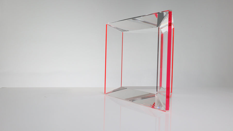Trillion Side Table in Red