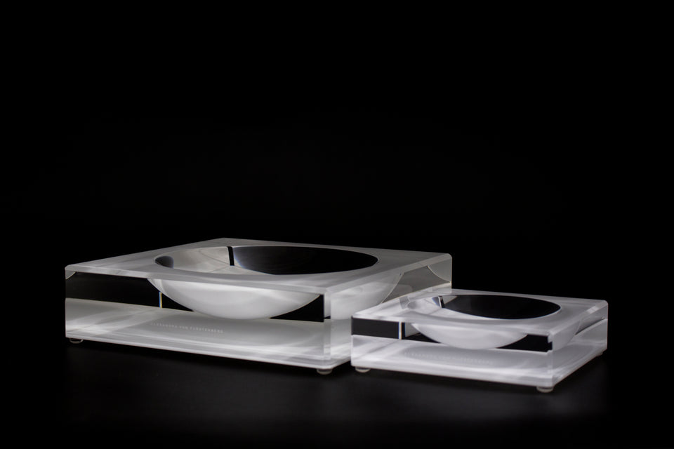 Alexandra Von Furstenberg Acrylic Luxury Custom Candy bowl dish in white