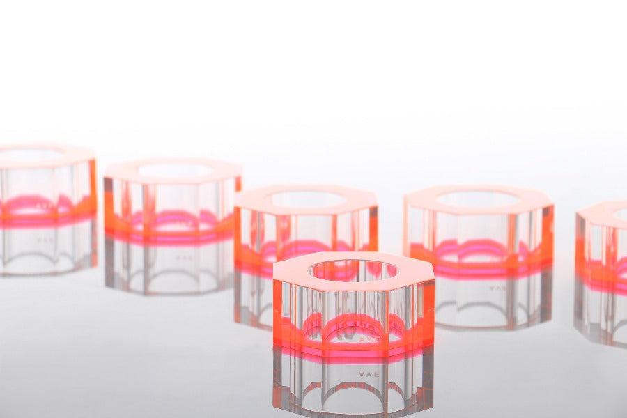Bolt Dining Ring Set in Pink