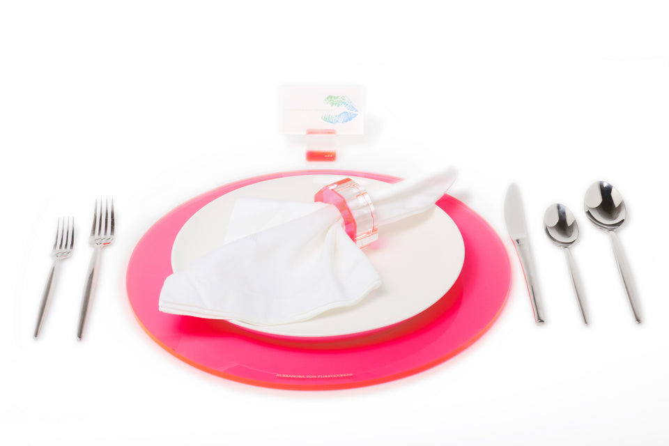 Round Placemat Set of 4 in Pink