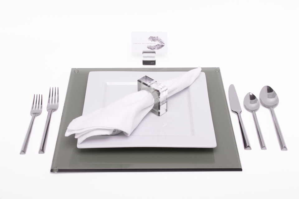 Square Placemat Set of 4 in Slate Grey