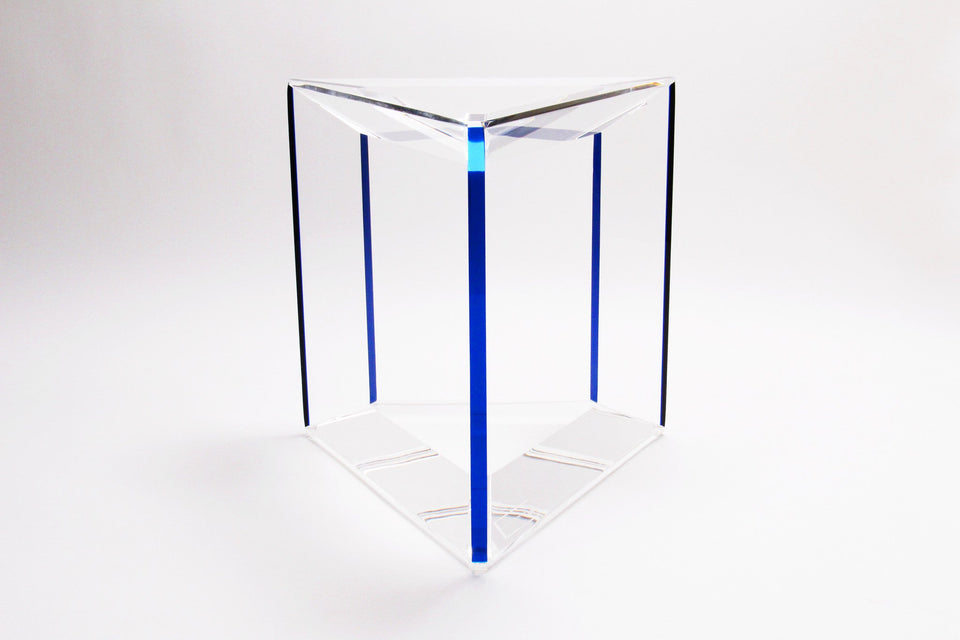 Trillion Side Table in Sapphire