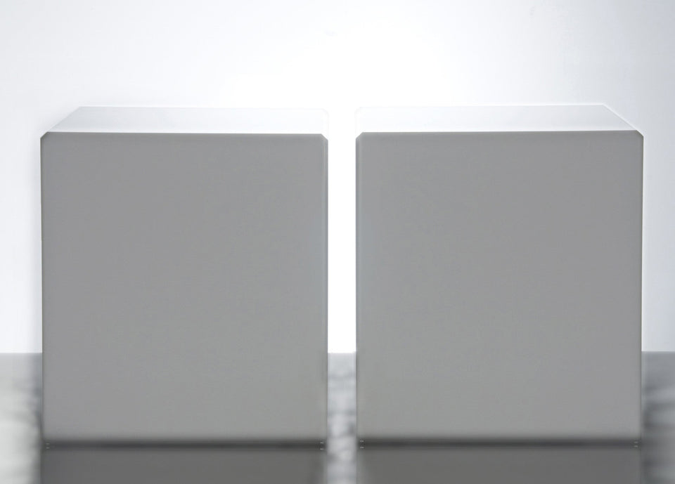 M-16 Cube End Table in White