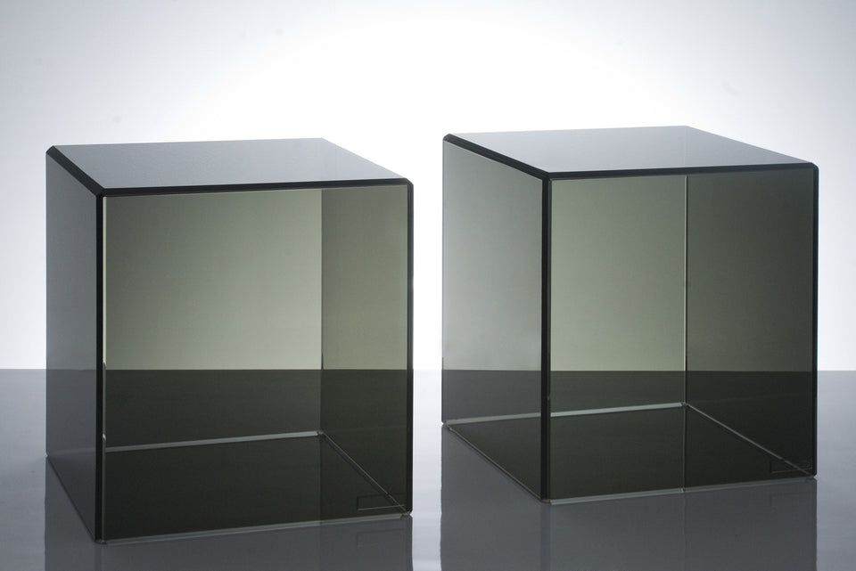 M-16 Cube End Table in Slate Grey