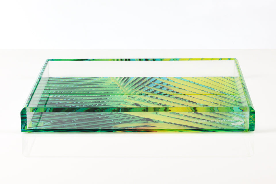Tray in Palm Print Small