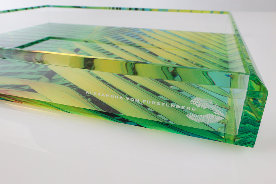 Tray in Palm Print Small