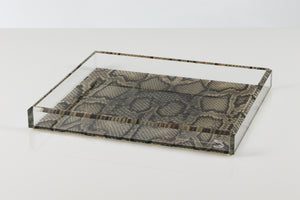 Tray in Snakeskin Print Small
