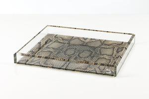 Tray in Snakeskin Print Small