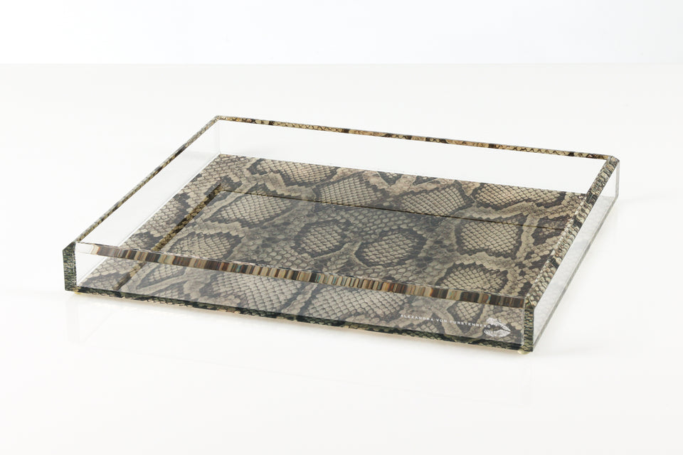 Tray in Snakeskin Print Small