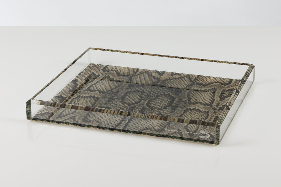 Tray in Snakeskin Print Small