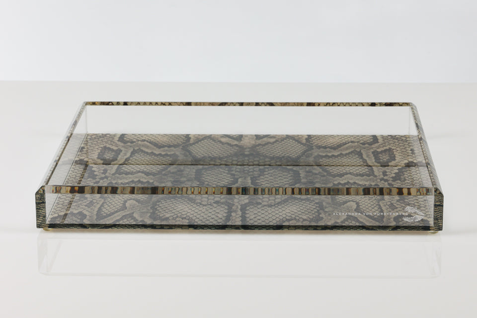 Tray in Snakeskin Print Small