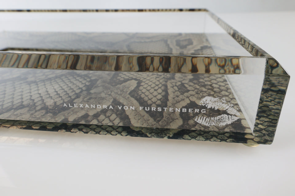 Tray in Snakeskin Print Small