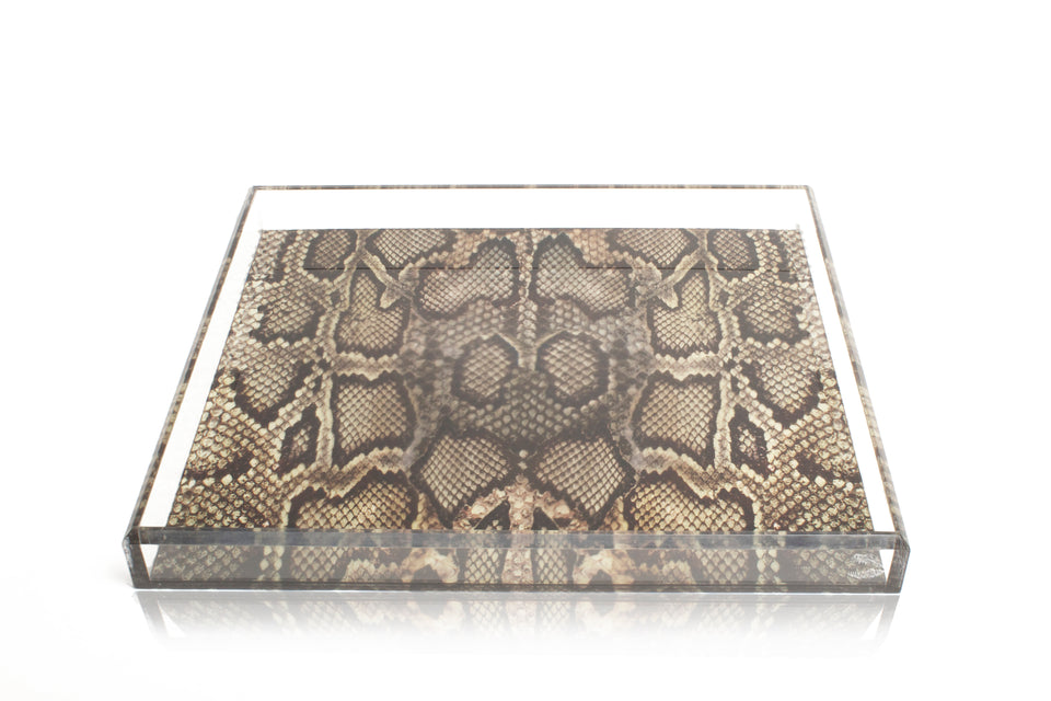 Tray in Snakeskin Print