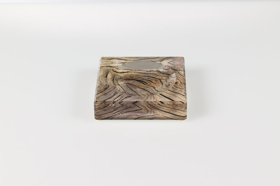 Candy Bowl Petite in Faux Bois Print