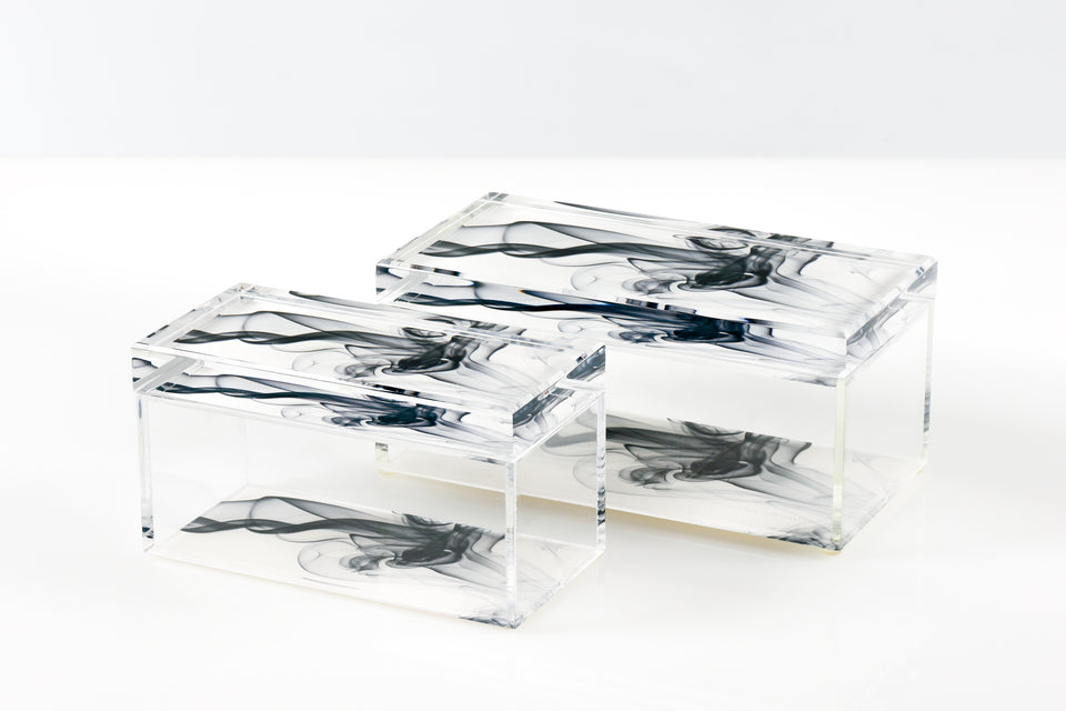 Treasure Box in Black Smoke Print