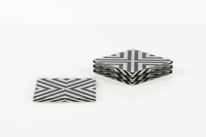 Coaster Set in X Print