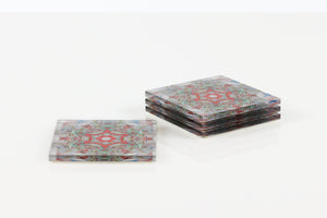 Coaster Set in Kaleidoscope Print