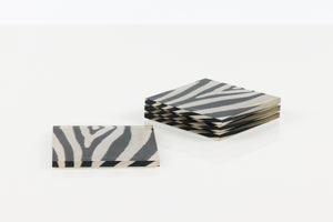 Coaster Set in Zebra Print