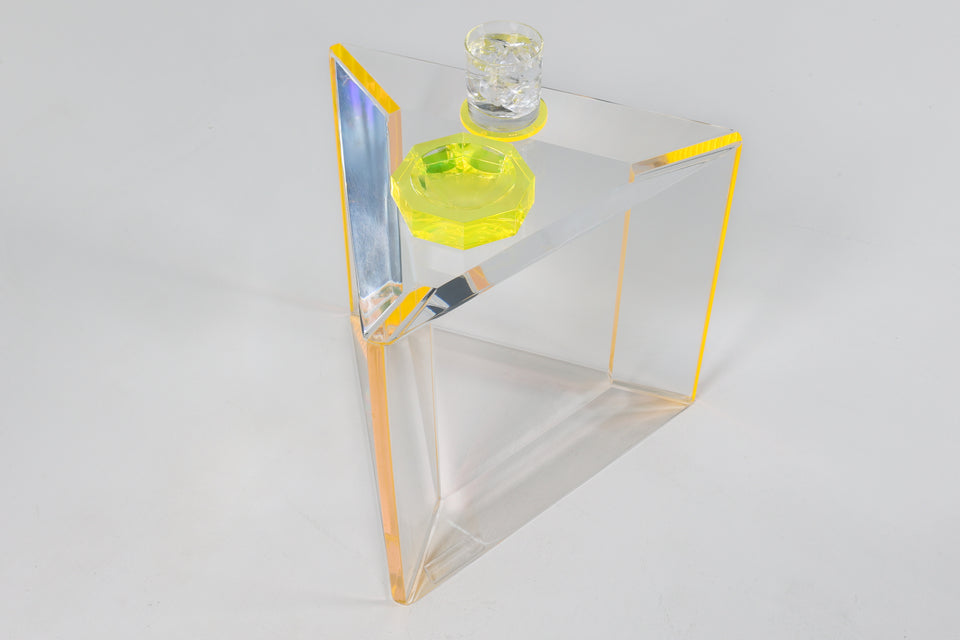 Trillion Side Table in Yellow