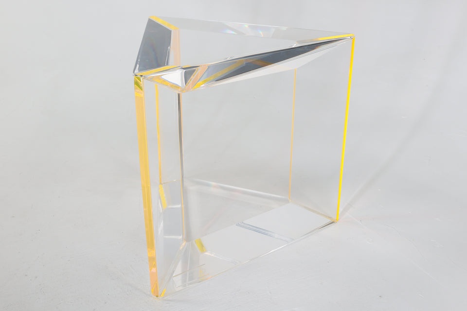 Trillion Side Table in Yellow