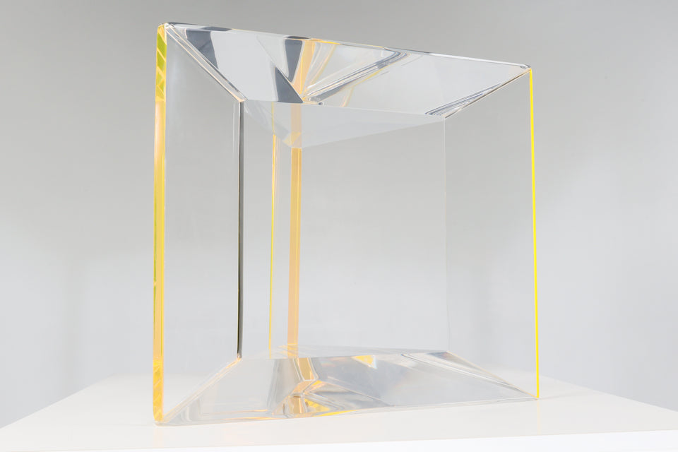 Trillion Side Table in Yellow