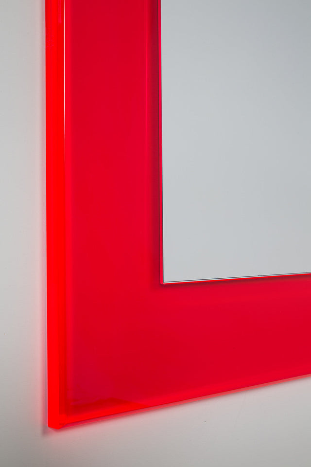 Rectangle Mirror in Red