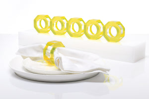 Bolt Dining Ring Set in Yellow