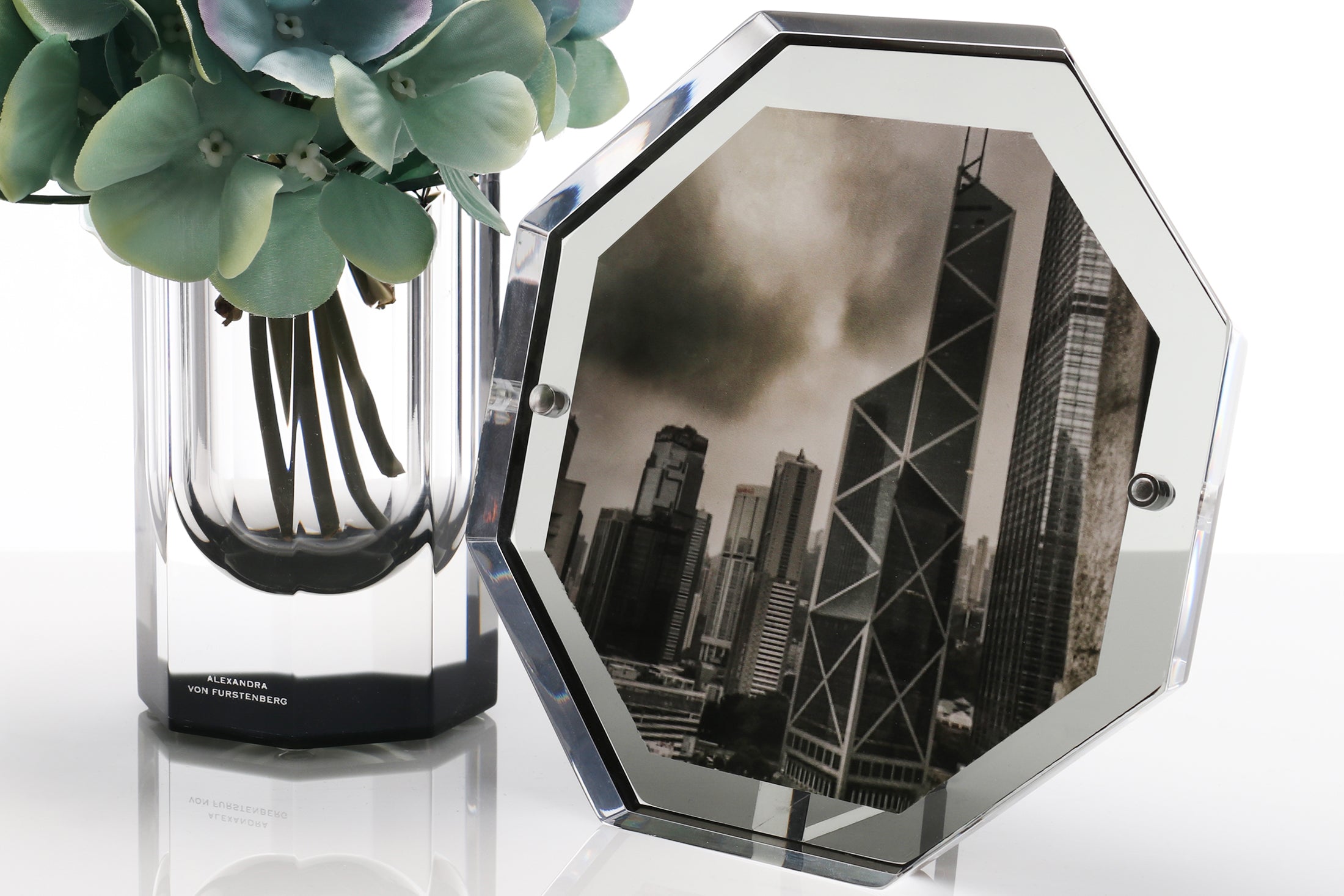 AVF Home Acrylic Bolt Picture Frame in Slate Grey | Luxury Decor