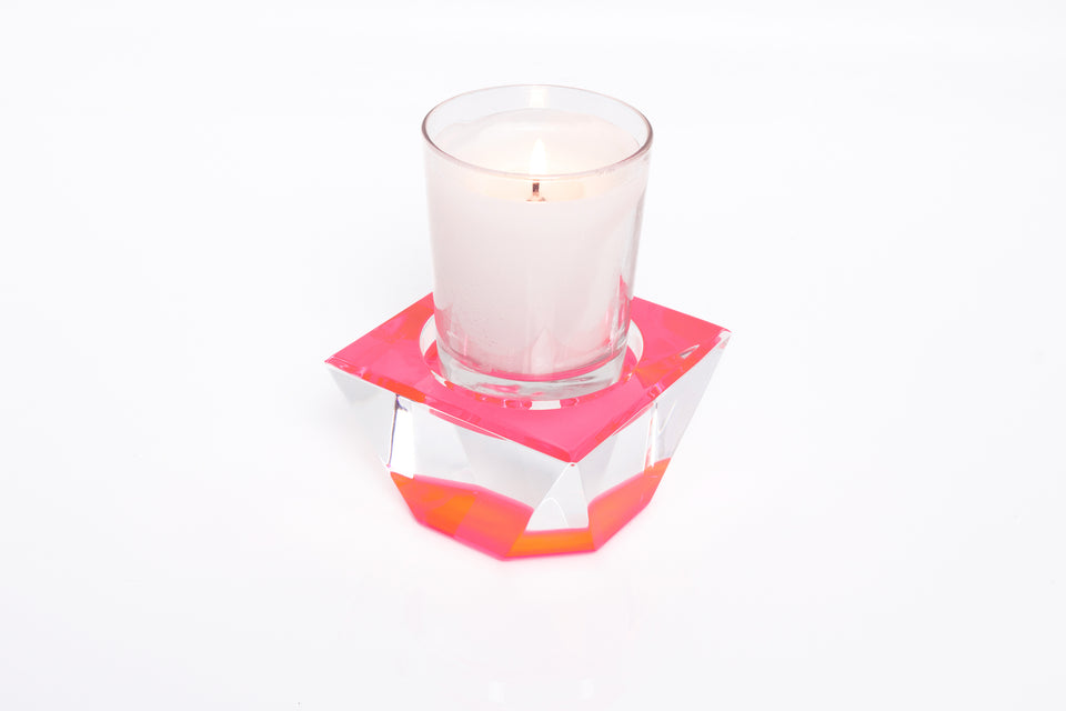 Candle Pedestal in Pink