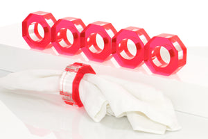 Bolt Dining Ring Set in Red