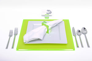 Square Placemat Set of 4 in Green