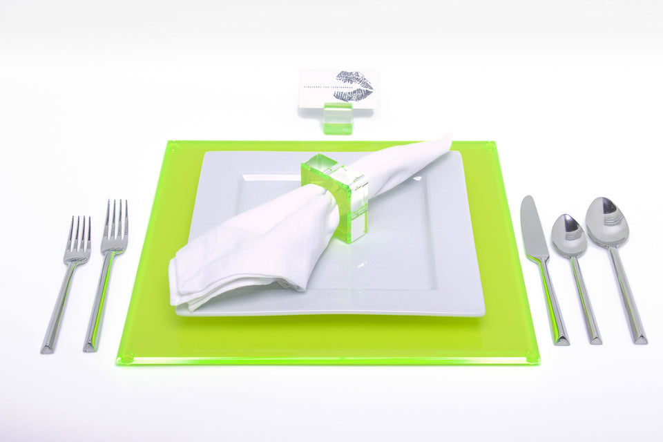 Square Placemat Set of 4 in Green