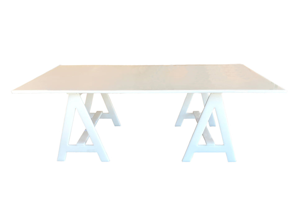 Blacksmith Desk Table in White