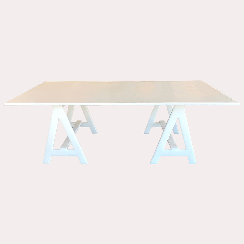 Blacksmith Desk Table in White