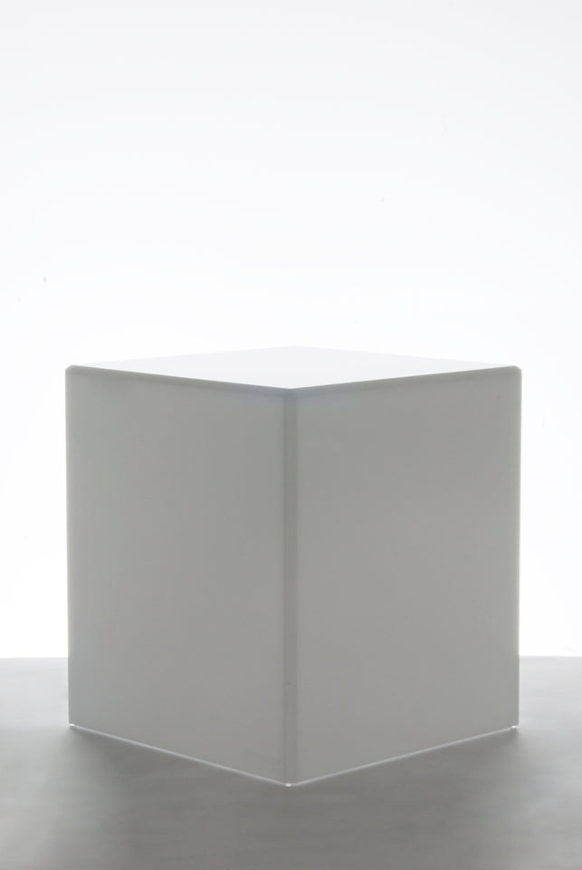 M-16 Cube End Table in White