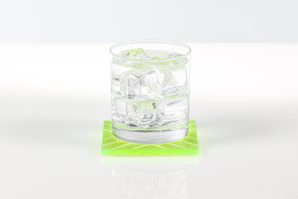 Chevron Coaster Set in Green