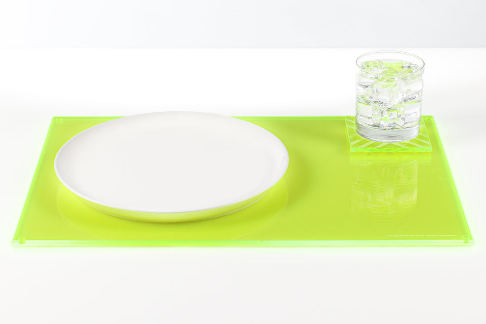 Chevron Coaster Set in Green