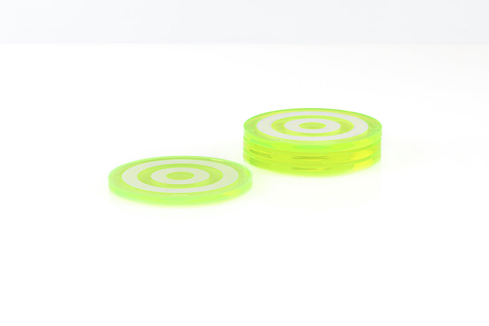 Bullseye Coaster Set in Green
