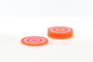 Bullseye Coaster Set in Pink