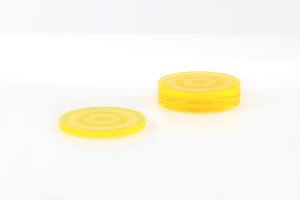 Bullseye Coaster Set in Yellow