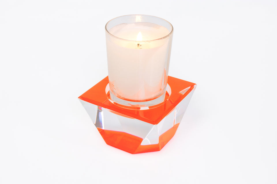 Candle Pedestal in Orange
