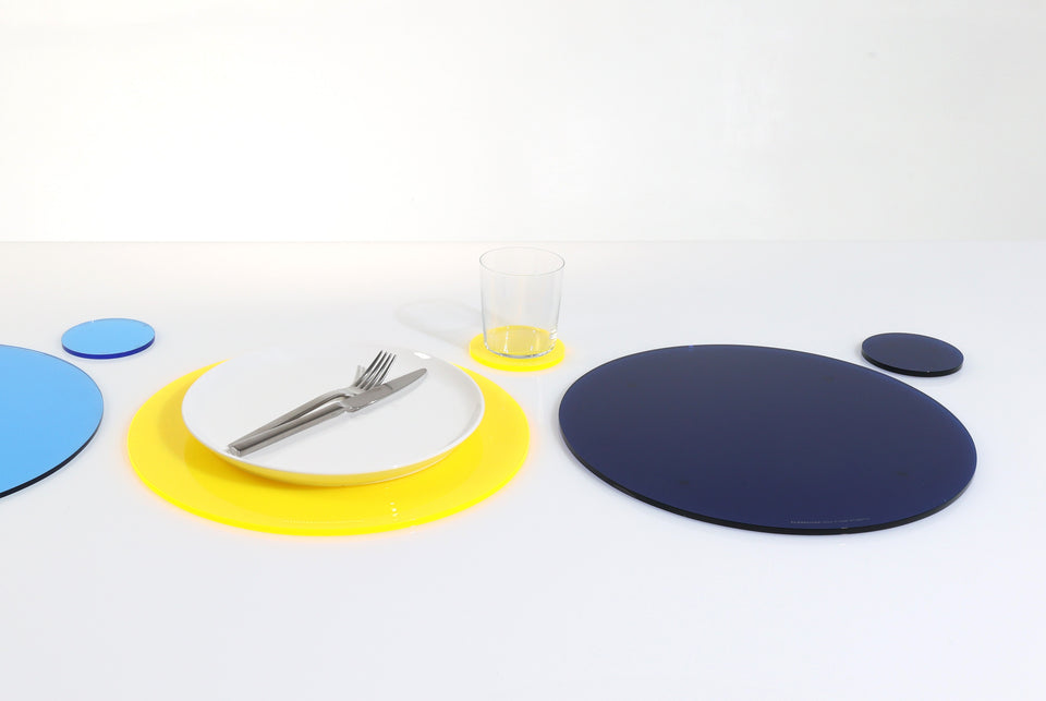 Round Placemat Set of 4 in Yellow