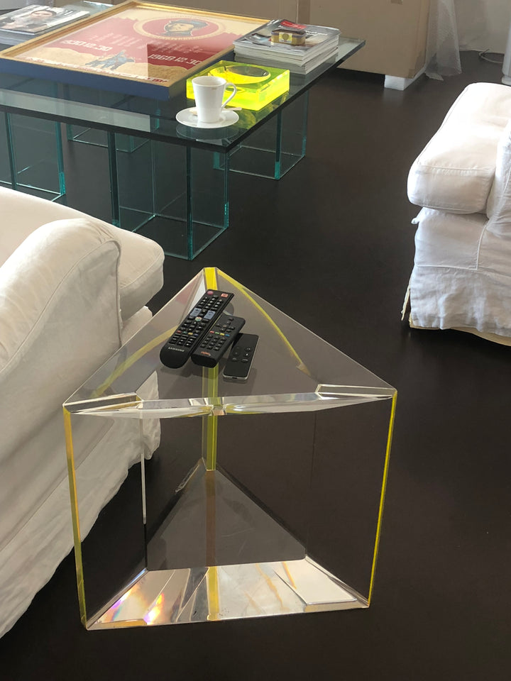 Trillion Side Table in Yellow