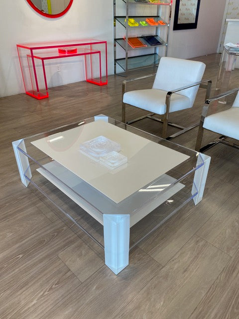 Sledge Coffee Table in White