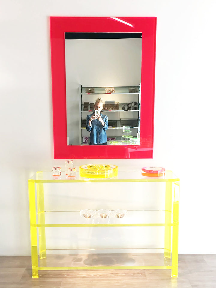 Rectangle Mirror in Red