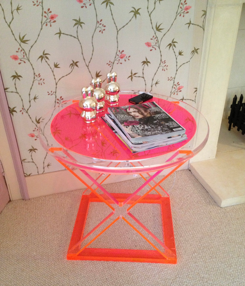XOXO Occasional Side Table in Pink