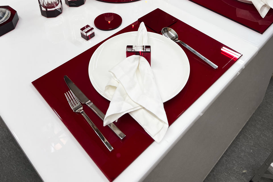 Rectangle Placemat Set of 4 in Ruby