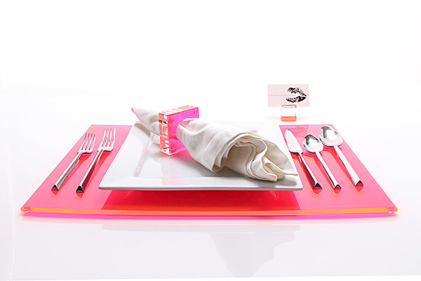 Rectangle Placemat Set of 4 in Pink