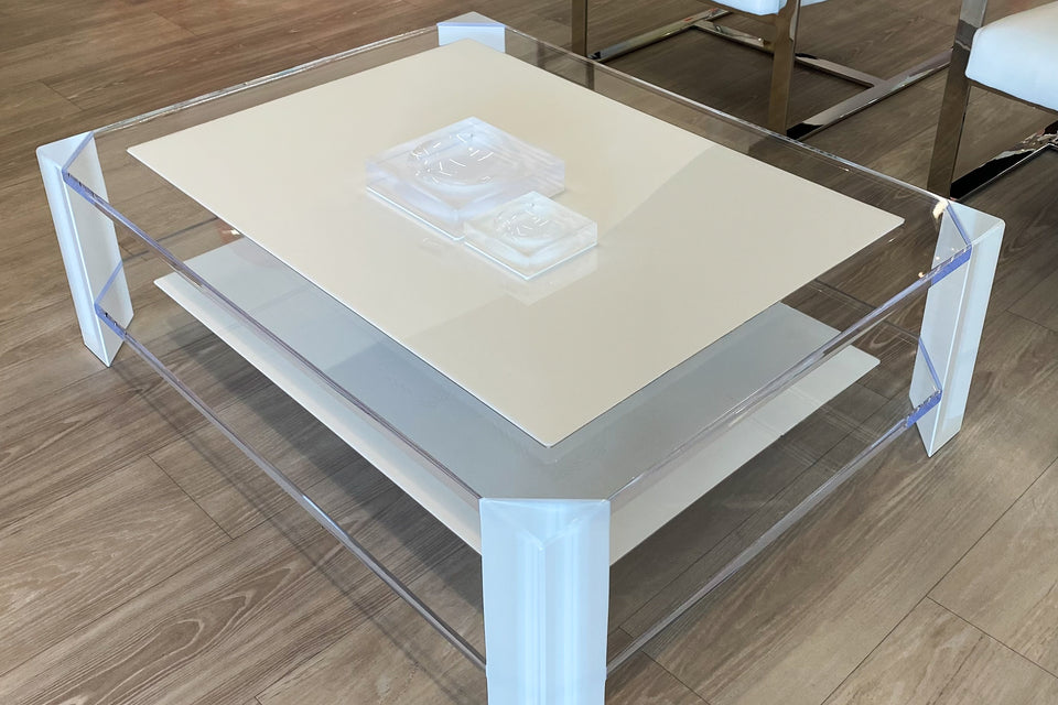 Sledge Coffee Table in White