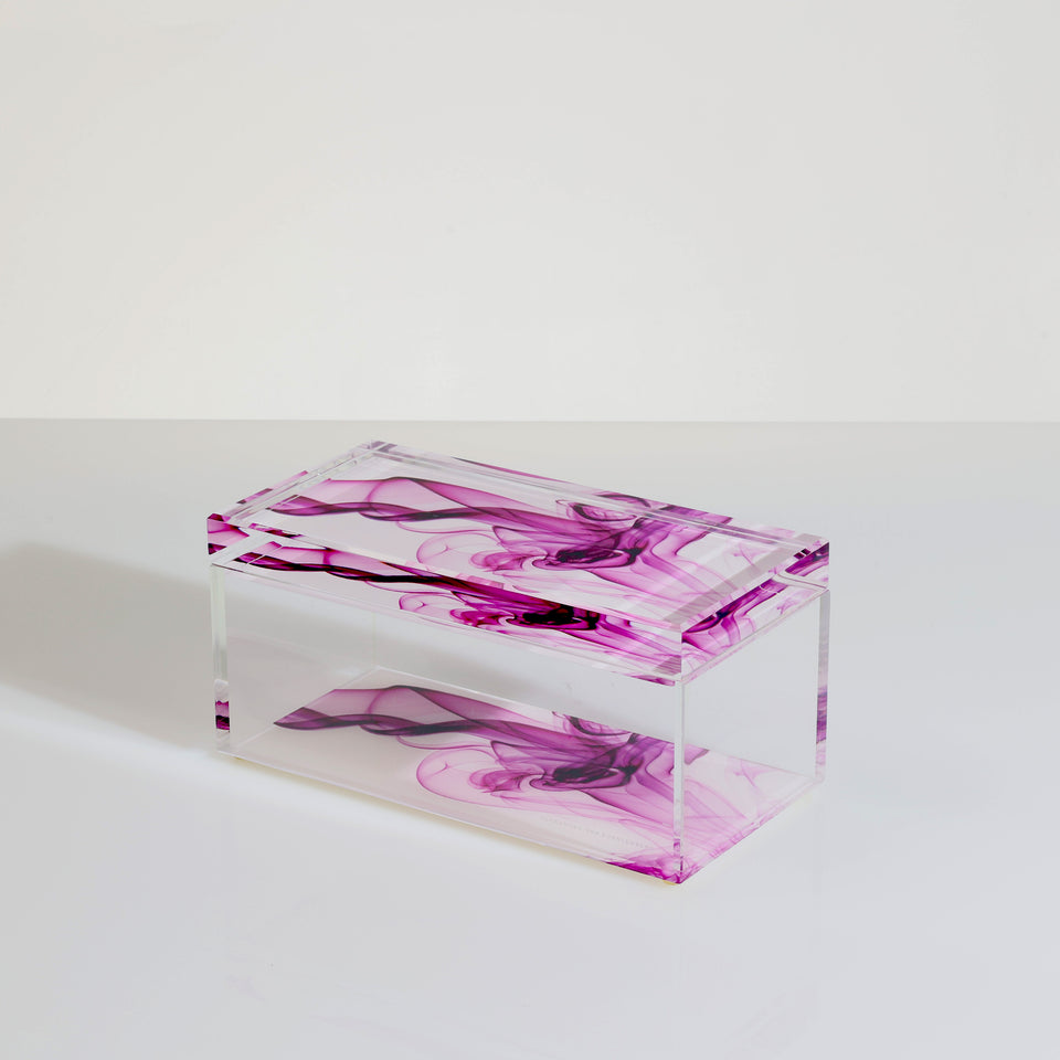 Treasure Box in Magenta Smoke Print